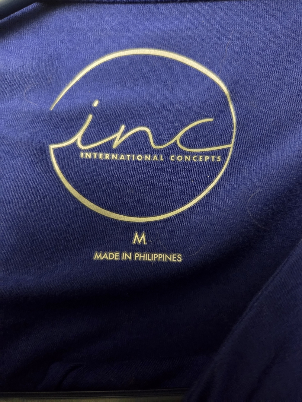 INC International Concepts Royal Blue Knot Front Sleeveless Camisole - Picture 2 of 3